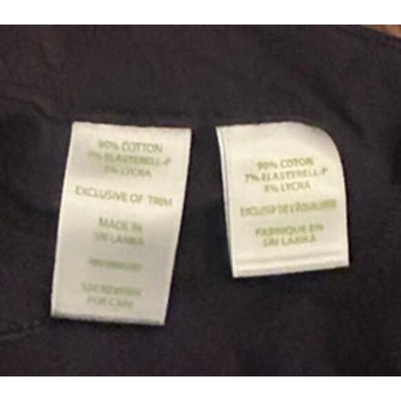 Lilly Pulitzer Kelly Textured Cotton Pants Midnight Navy Gold Button Womens Sz 4 - Picture 7 of 7